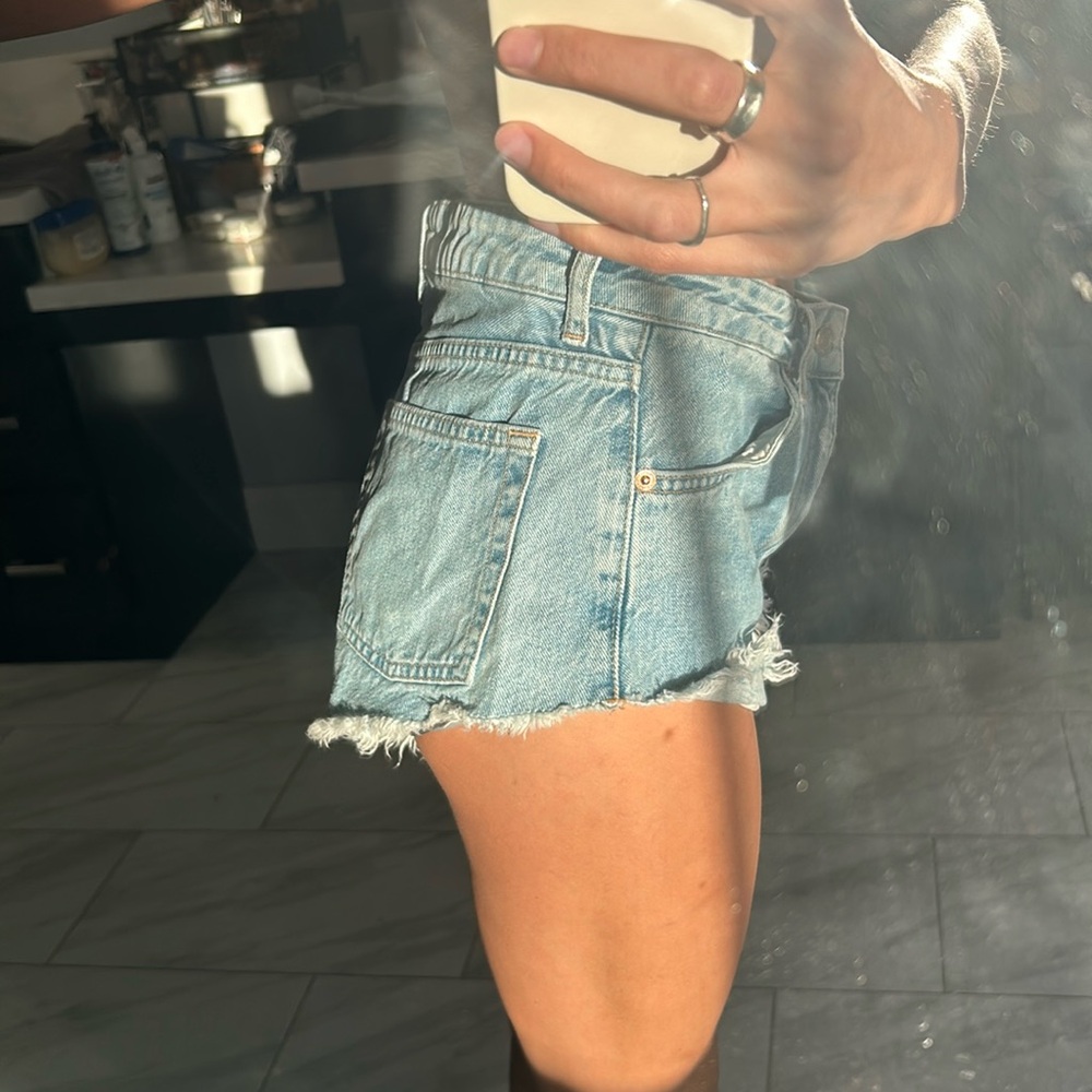 Top Shop blue jean shorts